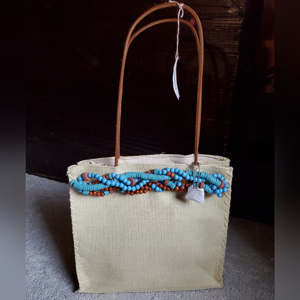 Jeanne Lottie Beaded Tote Bag